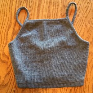 TOPSHOP ribbed form fitted crop top.